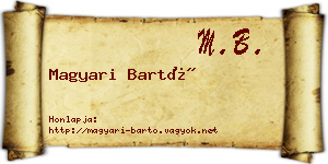 Magyari Bartó névjegykártya